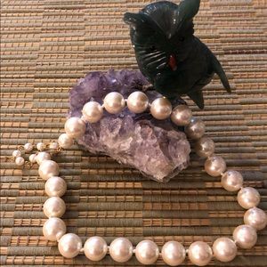 large vintage faux pearl necklace